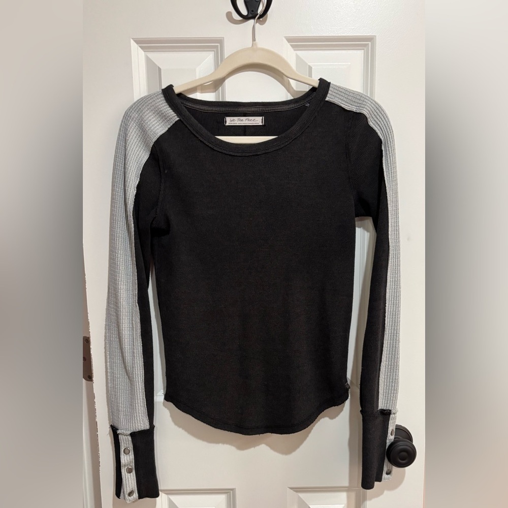 Free People Waffle Henley